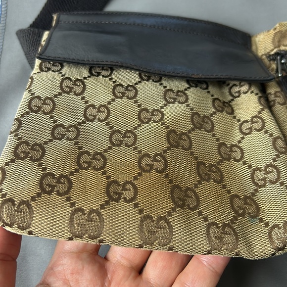 🖤Gucci "GG" Vintage Double Adjustable Belt Bag As Seen On Sex and The City - Picture 3 of 17